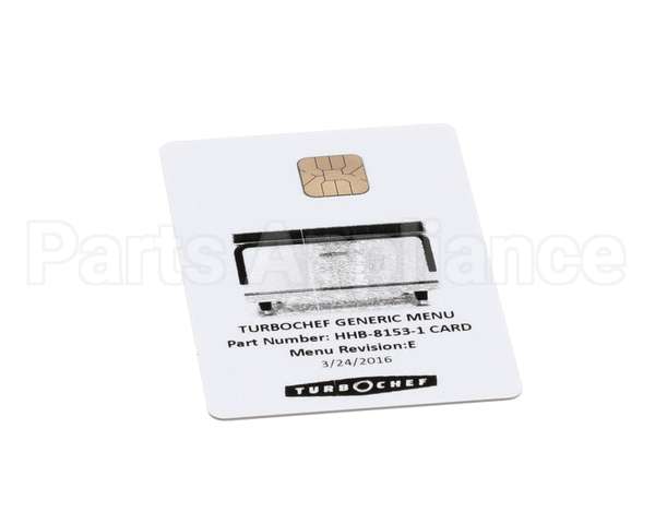 HHB-8153-1 CARD Turbochef Menu Card,Prgrmd,Hhb,Gen Mkt,Dual Temp