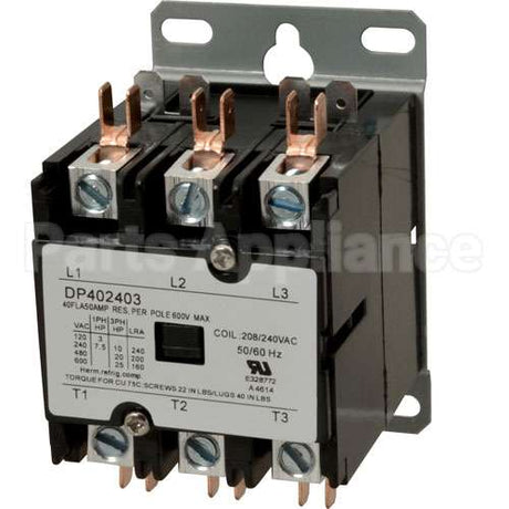 HT02-01-016-00 Compatible Hatco Contactor (3 Pole, 40Amp, 240V)
