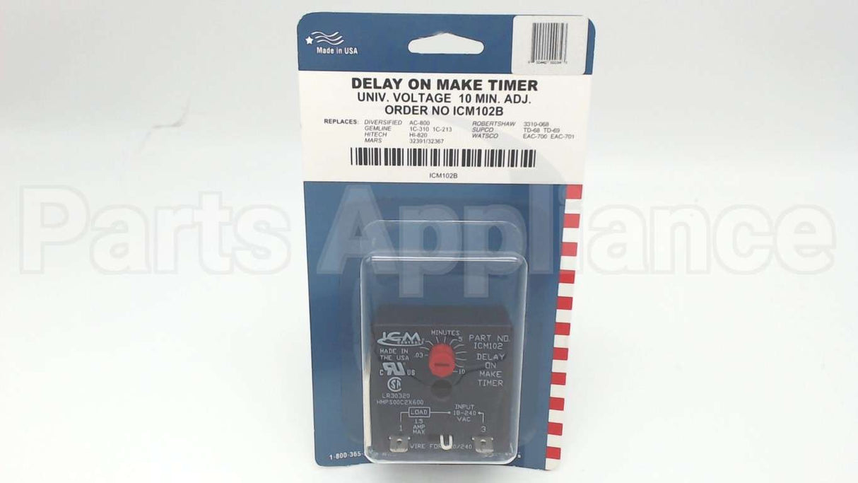 ICM102 ICM Controls .1-600Secdelayonmaketimer