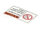 L316 Edlund Label, Warning, 1.25 X 2.5 (Vm