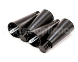 M219B Grindmaster Cecilware Legs 6 Black (4 Per) - Po/Pb/B