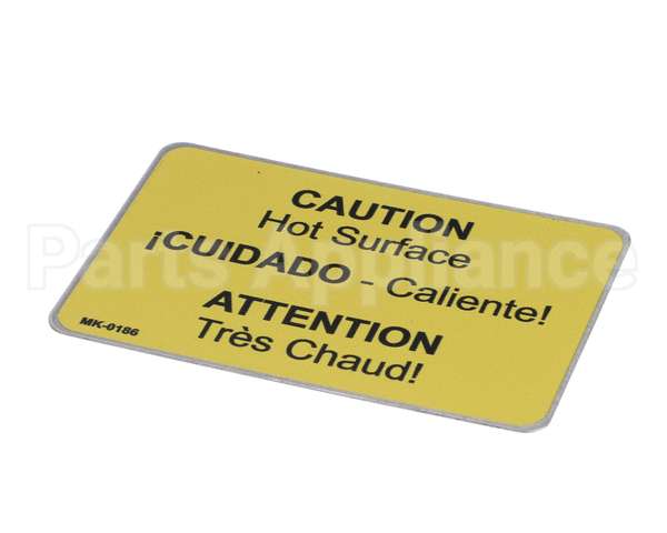 MK-0186 Belshaw Caution Hot Surface Label