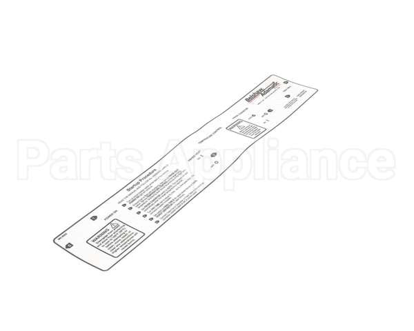 MK-9002 Belshaw Label; Startup Procedure Label For Mk Un