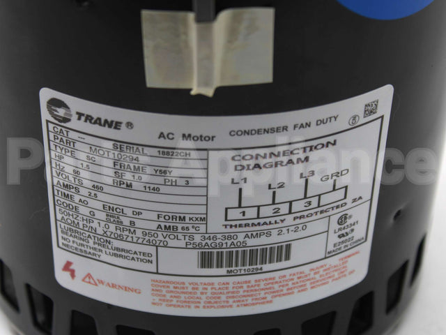 MOT10294 Trane 460V3Ph 1.5Hp 1140Rpm Y56Y Mtr