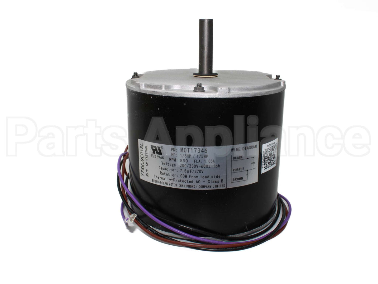 MOT17346 Trane 200/230V1Ph 1/6-1/5Hp 850Rpm
