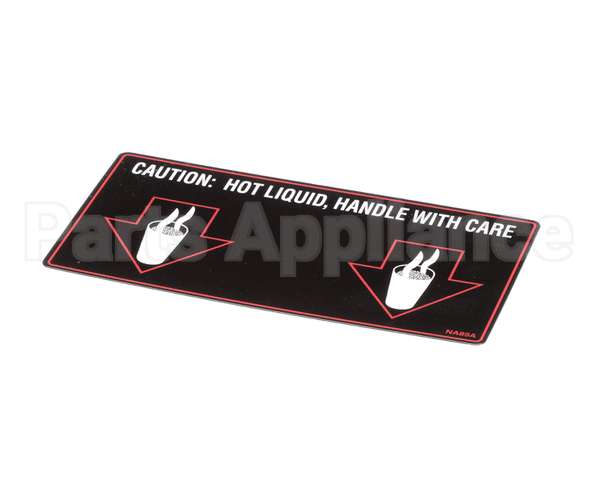 NA89AL Grindmaster Cecilware Label Hot Liquid-Gb2D/M/K