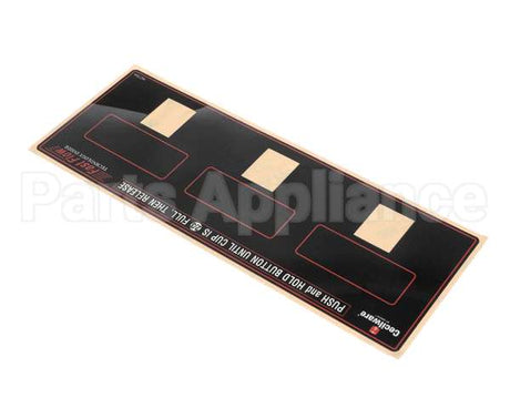 NC75AL Grindmaster Cecilware Label Switch Panel Gb3M/M10/3P