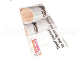 NS65AL Grindmaster Cecilware Label, Dunkin Upper Door