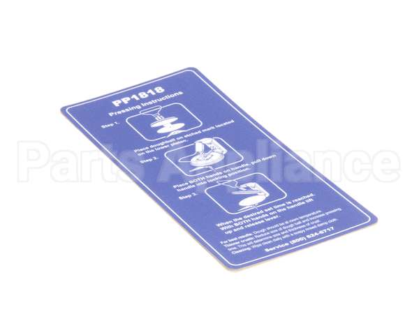 OPROPP181810 Doughpro Proluxe Overlay,Pressing Instructions,