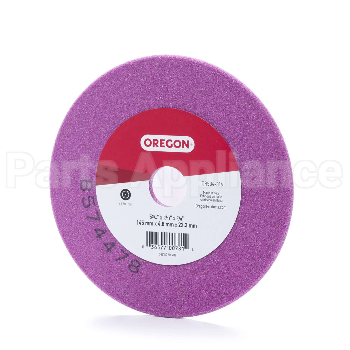 OR534-316 Oregon 3/16 Grinding Wheel For All F