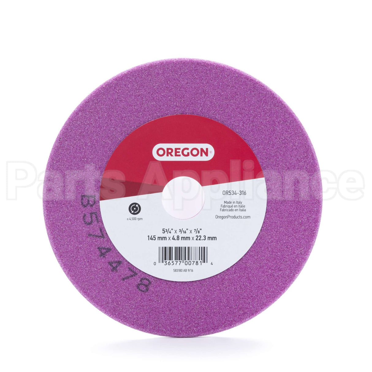 OR534-316A Oregon Grinding Wheel (3/16) Carded