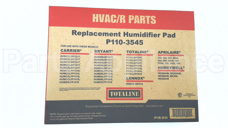 P110-3545 Carrier 13"X10"X1 3/4" Humidifier Pad
