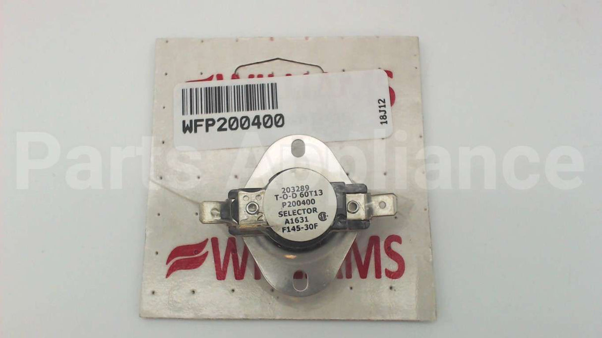 P200400 Williams Comfort Products F145-30F Selector Switch