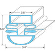 P2R3300200 Compatible Turbo Air Door Gasket - 27" X 62"
