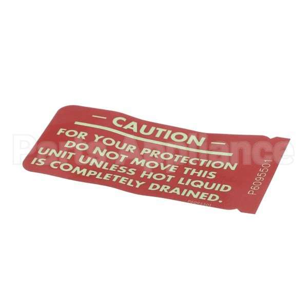 P6095501 Compatible Pitco Caution Sticker