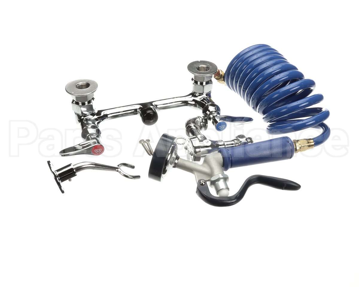 PG-8WREV T&S Brass Pet Grooming Faucet Wall 8 Centers Alu