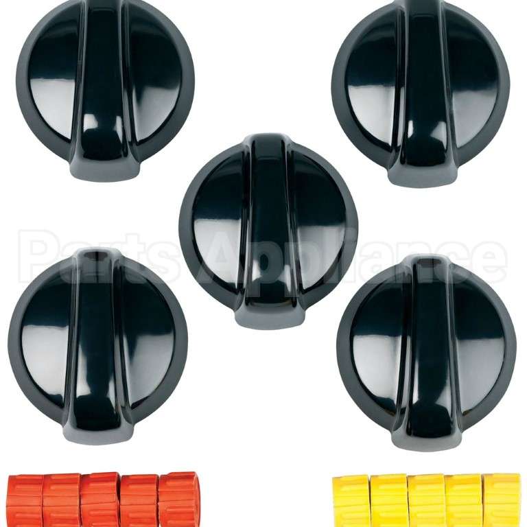 PM03X10001 GE Univ Elec & Gas Knobs (Qty 5 Black)