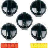 PM03X10001 GE Univ Elec & Gas Knobs (Qty 5 Black)