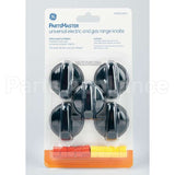 PM03X10001 GE Univ Elec & Gas Knobs (Qty 5 Black)