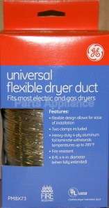 PM8X73 GE Flexible Foil Dryer Duct With Clamps