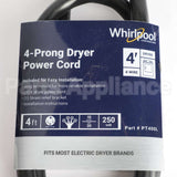PT400L Whirlpool Dryer Cord - 4 Wire 30 Amp 4'