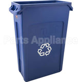 RBMDFG354007BLUE Compatible Rubbermaid Slim Jim Recycling Can 23 Gal Blue With Handles