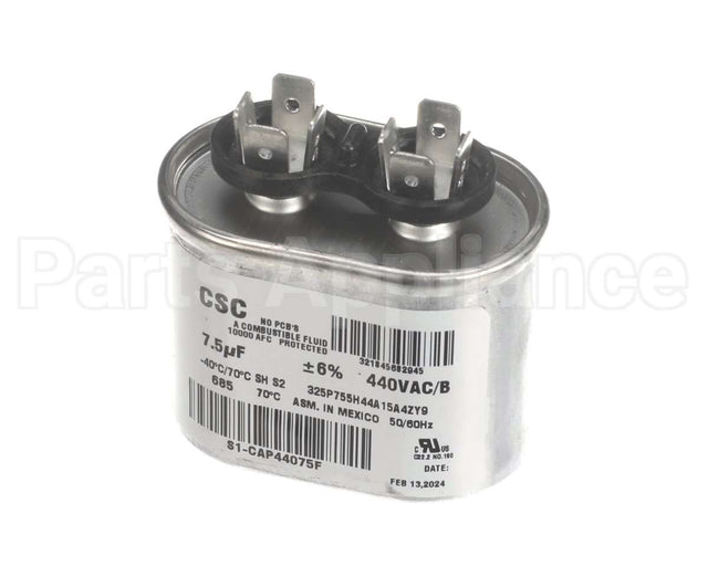 S1-CAP44075F York Capacitor,Run Single,7.5Mfd,440V,Flat