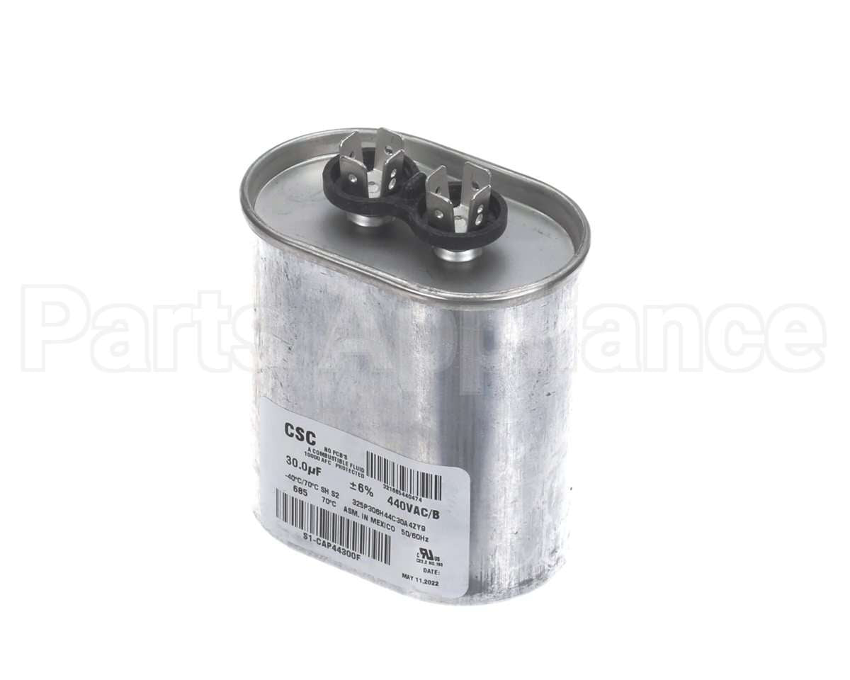 S1-CAP44300F York 440V 30Mfd Run Single Cap Flat