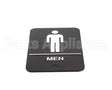 S69B-6BK Update International Braille Plastic Sign 6X9 - Men