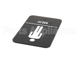 S69B-6BK Update International Braille Plastic Sign 6X9 - Men