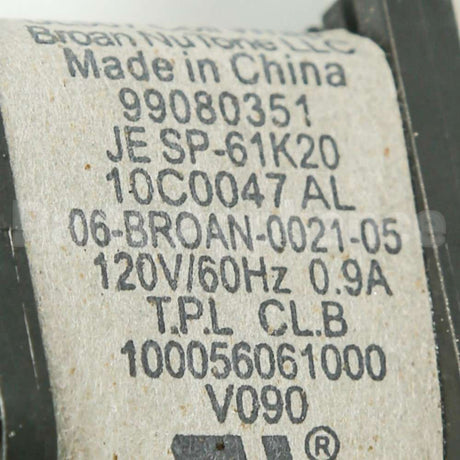 S97009796 Broan Srv Blwr Assy-E&G Bulb Heater