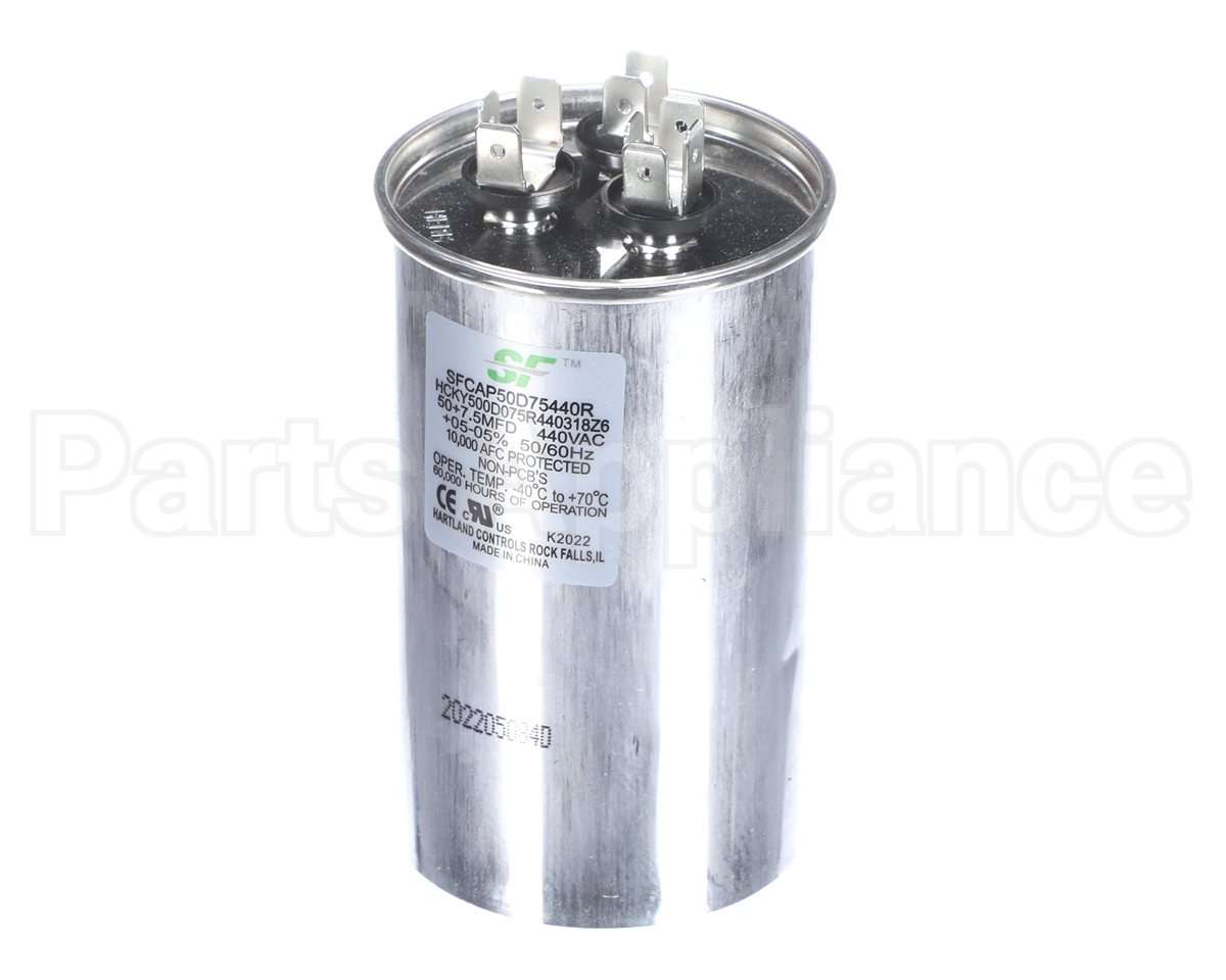 SFCAP50D75440R Trane Capacitor; 50+7.5Mfd 370/440V Round Run