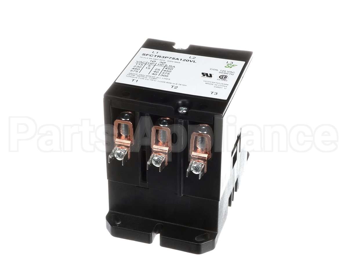 SFCTR3P75A120VL Trane Contactor; 3P 75A 120Vac / Lugs