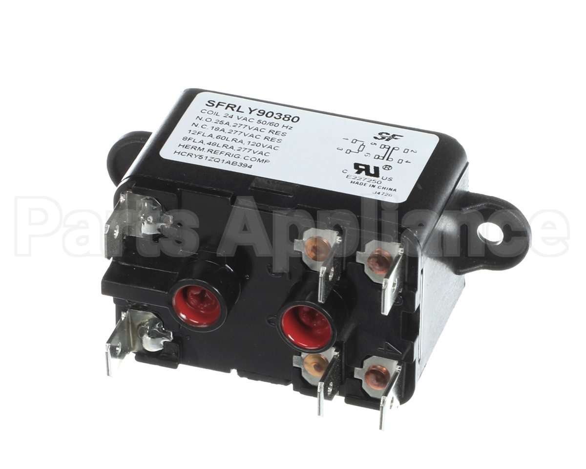 SFRLY90380 Trane Relay; 1No/1Nc, 24 Vac, 50/60Hz, 1/4In