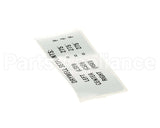 TBP00149 Delfield Label,Drywell Setpoints