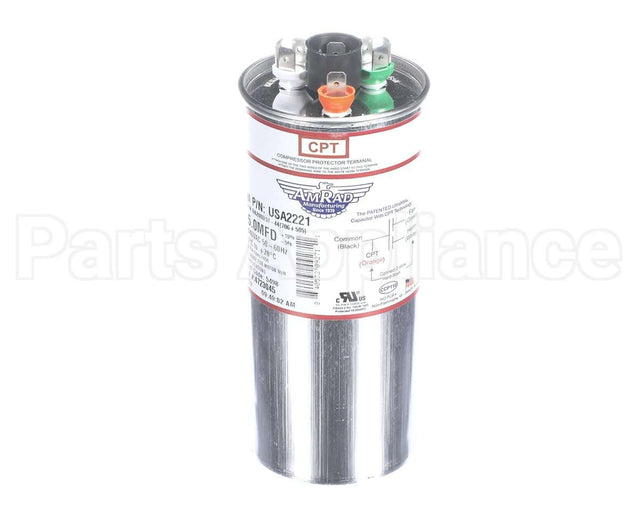 USA2221 Trane Capacitor; 70/5Mfd 370/440V Rnd Usa Made