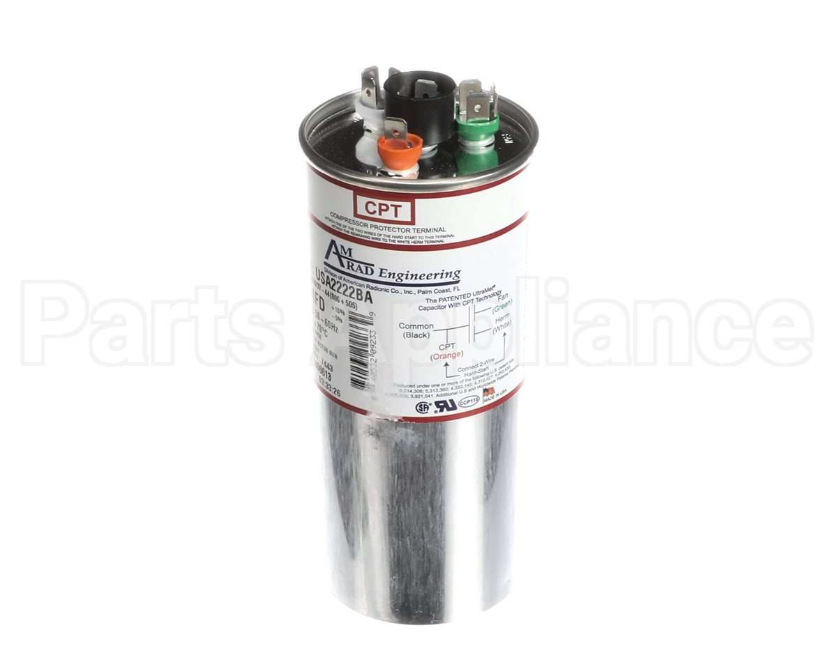 USA2222BA Trane Capacitor; 80/5Mfd 370/440V Rnd Usa Made