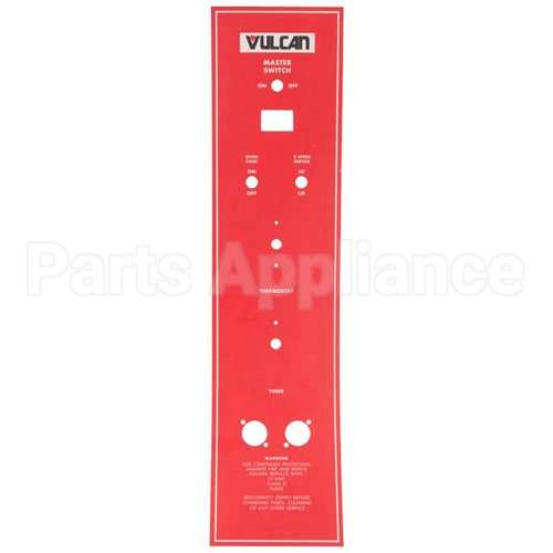VH00-360881-00001 Compatible Vulcan Panel Overlay