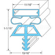 VOL225251075 Compatible Midwest Appliance Parts Door Gasket 36 1/4" X 78"