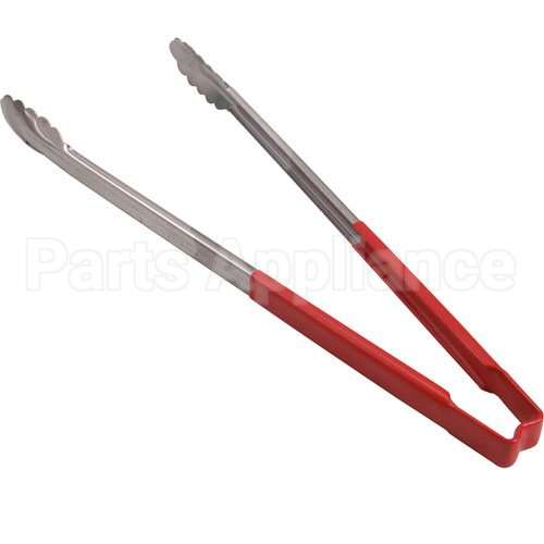 VOL4781640 Compatible Vollrath Tongs, Scallop, 16", Redhdl