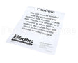 W0600073 Grindmaster Cecilware Sheet, Caution Rubber Mat