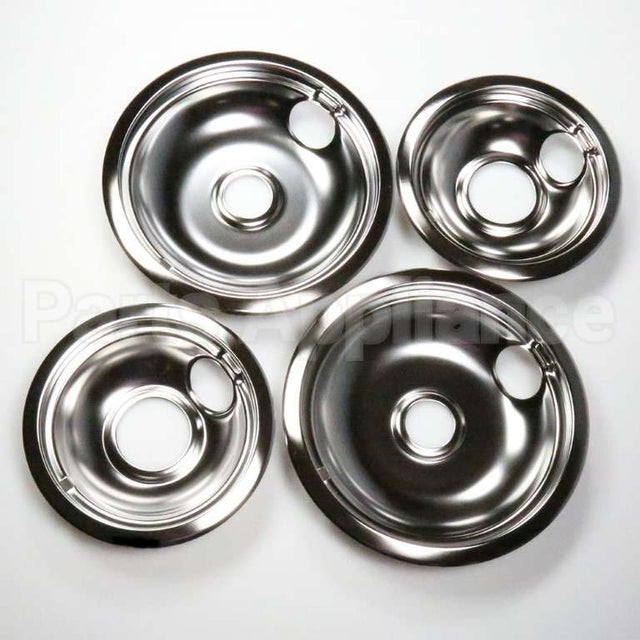 W10278125 Whirlpool Chrome Drip Bowl Set, 2-