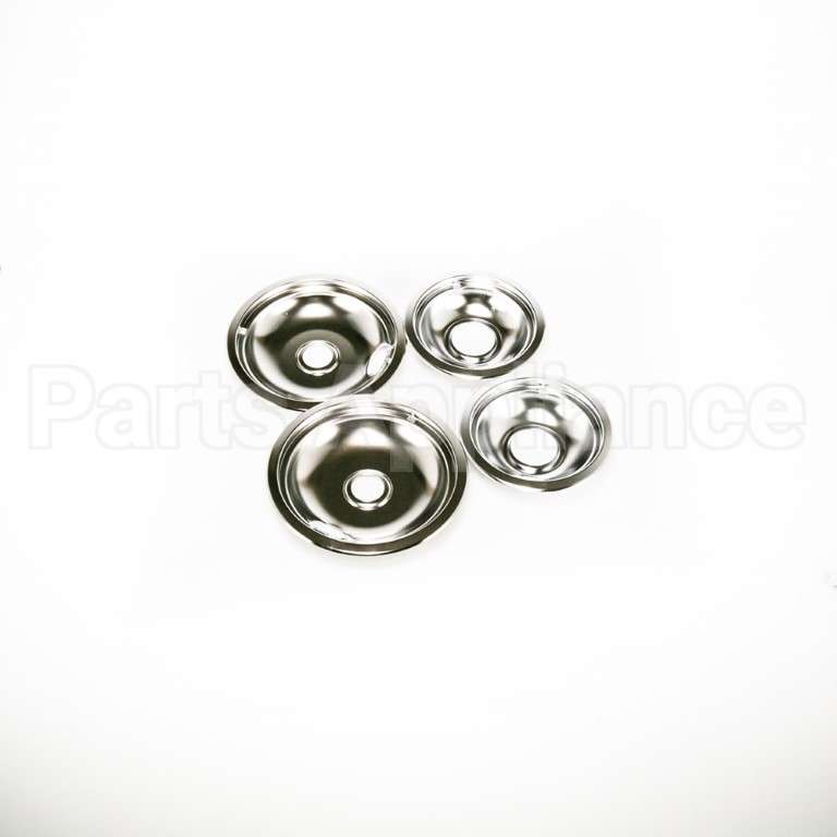 W10278125 Whirlpool Chrome Drip Bowl Set, 2-