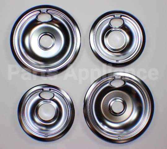 W10278125 Whirlpool Chrome Drip Bowl Set, 2-