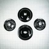 W10288051 Whirlpool Black Drip Bowl Set, 2-6