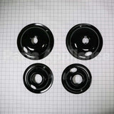 W10288051 Whirlpool Black Drip Bowl Set, 2-6
