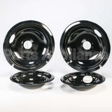 W10288051 Whirlpool Black Drip Bowl Set, 2-6