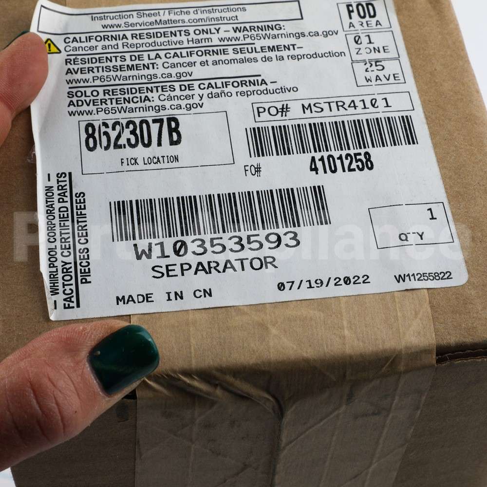 W10353593 Whirlpool Separator