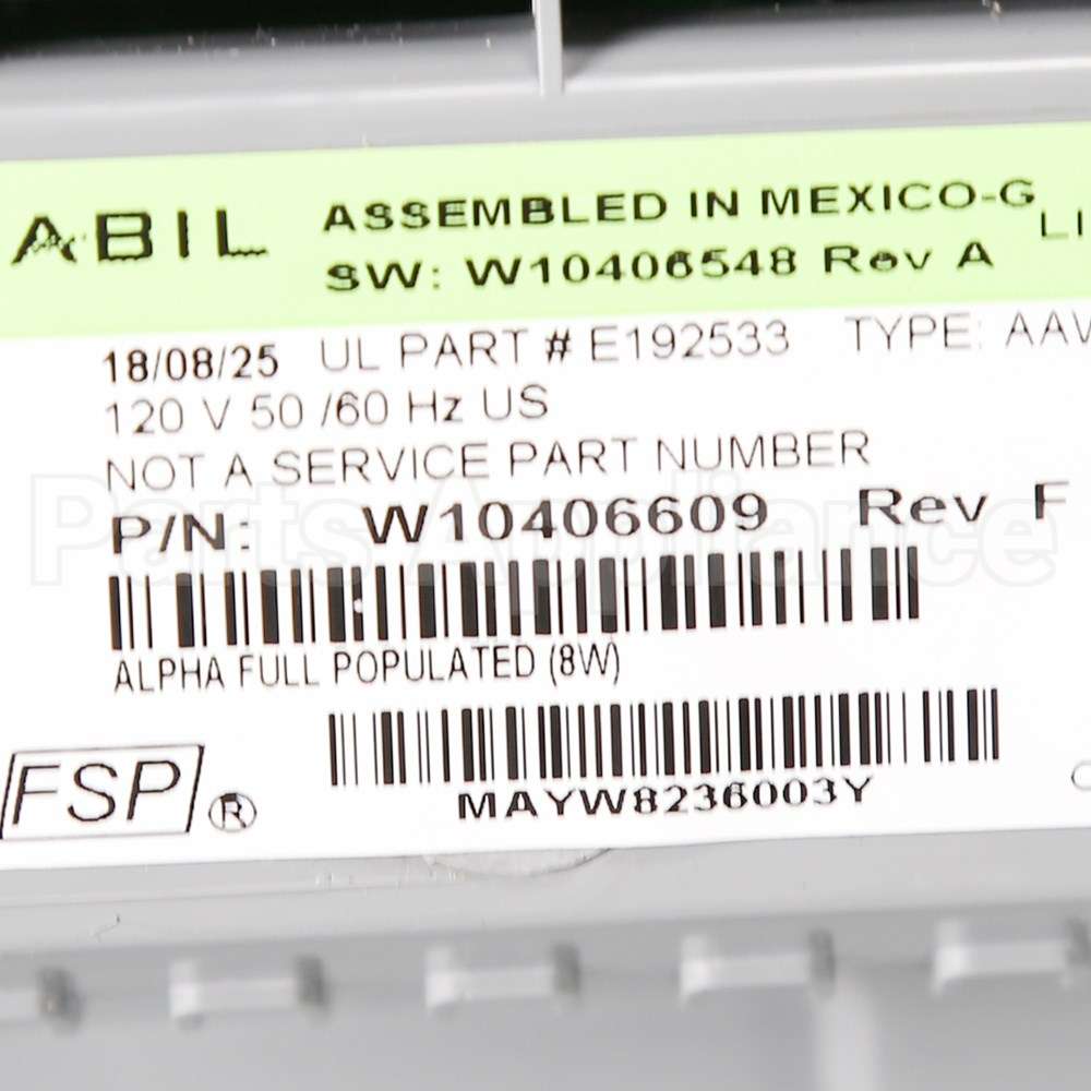 W10427975 Whirlpool Control Unit - Central