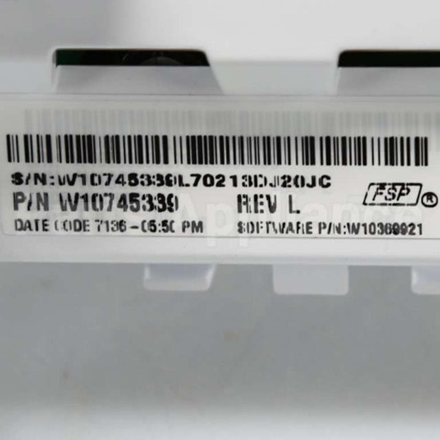 W10745339 Whirlpool Cntrl-Elec